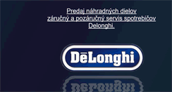 Desktop Screenshot of delonghiservis.sk